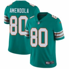 Youth Nike Miami Dolphins #80 Danny Amendola Aqua Green Alternate Vapor Untouchable Limited Player NFL Jersey
