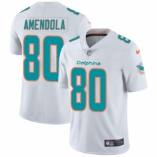 Youth Nike Miami Dolphins #80 Danny Amendola White Vapor Untouchable Elite Player NFL Jersey