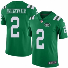 Men's Nike New York Jets #2 Teddy Bridgewater Elite Green Rush Vapor Untouchable NFL Jersey