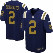 Men's Nike New York Jets #2 Teddy Bridgewater Limited Navy Blue Alternate NFL Jersey