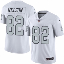 Men's Nike Oakland Raiders #82 Jordy Nelson Elite White Rush Vapor Untouchable NFL Jersey