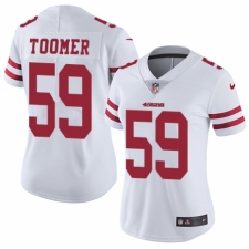 Women's Nike San Francisco 49ers #59 Korey Toomer White Vapor Untouchable Elite Player NFL Jersey