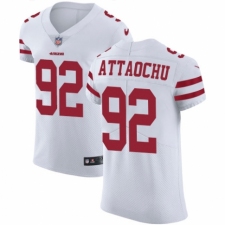 Men's Nike San Francisco 49ers #92 Jeremiah Attaochu White Vapor Untouchable Elite Player NFL Jersey