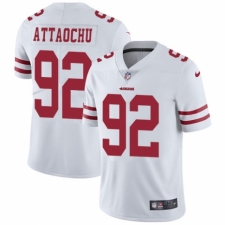 Men's Nike San Francisco 49ers #92 Jeremiah Attaochu White Vapor Untouchable Limited Player NFL Jersey