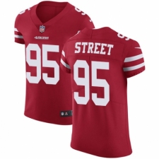 Men's Nike San Francisco 49ers #95 Kentavius Street Red Team Color Vapor Untouchable Elite Player NFL Jersey