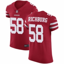 Men's Nike San Francisco 49ers #58 Weston Richburg Red Team Color Vapor Untouchable Elite Player NFL Jersey