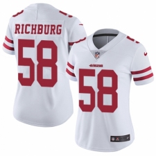 Women's Nike San Francisco 49ers #58 Weston Richburg White Vapor Untouchable Elite Player NFL Jersey