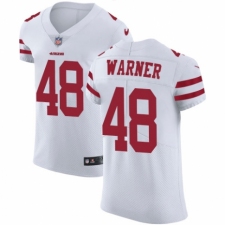 Men's Nike San Francisco 49ers #48 Fred Warner White Vapor Untouchable Elite Player NFL Jersey