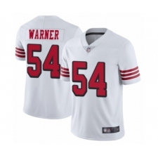 Men's San Francisco 49ers #54 Fred Warner Limited White Rush Vapor Untouchable Football Jersey