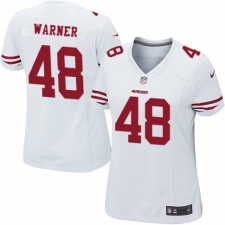 Women's Nike San Francisco 49ers #48 Fred Warner Game White NFL Jersey