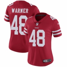 Women's Nike San Francisco 49ers #48 Fred Warner Red Team Color Vapor Untouchable Elite Player NFL Jersey