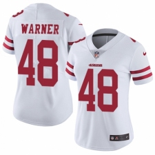 Women's Nike San Francisco 49ers #48 Fred Warner White Vapor Untouchable Elite Player NFL Jersey