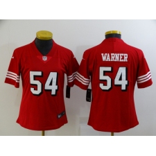Women's San Francisco 49ers #54 Fred Warner Limited Red Rush Vapor Untouchable Football Jerseys