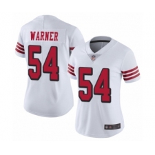 Women's San Francisco 49ers #54 Fred Warner Limited White Rush Vapor Untouchable Football Jersey