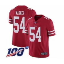 Youth San Francisco 49ers #54 Fred Warner Red Team Color Vapor Untouchable Limited Player 100th Season Football Jersey