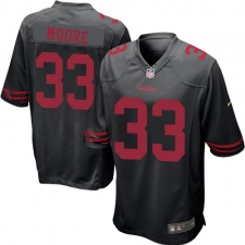 Men's Nike San Francisco 49ers #33 Tarvarius Moore Game Black NFL Jersey
