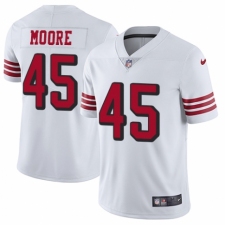 Men's Nike San Francisco 49ers #45 Tarvarius Moore Elite White Rush Vapor Untouchable NFL Jersey
