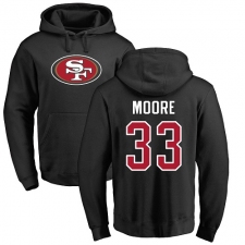 NFL Nike San Francisco 49ers #33 Tarvarius Moore Black Name & Number Logo Pullover Hoodie