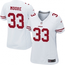 Women Nike San Francisco 49ers #33 Tarvarius Moore Game White NFL Jersey