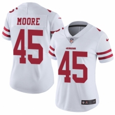 Women's Nike San Francisco 49ers #45 Tarvarius Moore White Vapor Untouchable Limited Player NFL Jersey