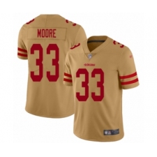 Women's San Francisco 49ers #33 Tarvarius Moore Limited Gold Inverted Legend Football Jersey