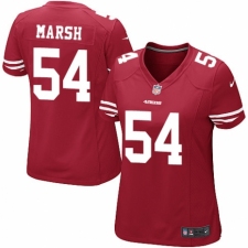 Women's Nike San Francisco 49ers #54 Cassius Marsh Game Red Team Color NFL Jersey