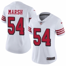 Women's Nike San Francisco 49ers #54 Cassius Marsh Limited White Rush Vapor Untouchable NFL Jersey