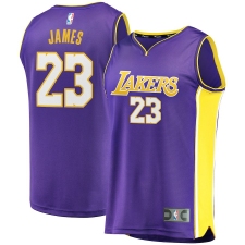 Men LeBron James Los Angeles Lakers Authentic Jersey Purple