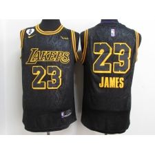 Men's Los Angeles Lakers #23 LeBron James Nike Black Player Jersey