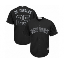 Men's New York Yankees #25 Gleyber Torres  De Caracas  Authentic Black 2019 Players Weekend Baseball Jersey
