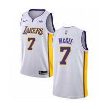 Men's Los Angeles Lakers #1 JaVale McGee Authentic White Basketball Jersey - Association Edition
