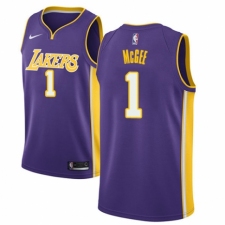 Men's Nike Los Angeles Lakers #1 JaVale McGee Authentic Purple NBA Jersey - Statement Edition