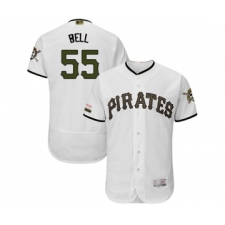 Men's Pittsburgh Pirates #55 Josh Bell White Alternate Authentic Collection Flex Base Baseball Jersey
