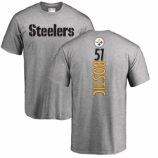 Nike Pittsburgh Steelers #51 Jon Bostic Ash Backer T-Shirt