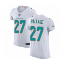 Men's Miami Dolphins #27 Kalen Ballage White Vapor Untouchable Elite Player Football Jersey