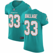 Men's Nike Miami Dolphins #33 Kalen Ballage Aqua Green Team Color Vapor Untouchable Elite Player NFL Jersey