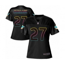 Women's Miami Dolphins #27 Kalen Ballage Game Black Fashion Football Jersey
