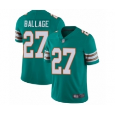 Youth Miami Dolphins #27 Kalen Ballage Aqua Green Alternate Vapor Untouchable Limited Player Football Jersey