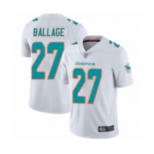 Youth Miami Dolphins #27 Kalen Ballage White Vapor Untouchable Limited Player Football Jersey