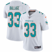 Youth Nike Miami Dolphins #33 Kalen Ballage White Vapor Untouchable Elite Player NFL Jersey