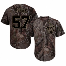 Men's Majestic Washington Nationals #57 Tanner Roark Authentic Camo Realtree Collection Flex Base MLB Jersey