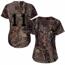 Women's Majestic Toronto Blue Jays #11 George Bell Authentic Camo Realtree Collection Flex Base MLB Jersey