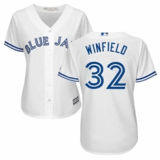 Women's Majestic Toronto Blue Jays #32 Dave Winfield Replica White Home MLB Jersey