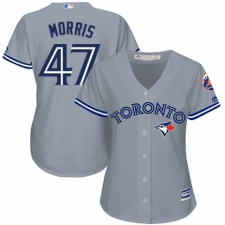 Women's Majestic Toronto Blue Jays #47 Jack Morris Authentic Grey Road MLB Jersey