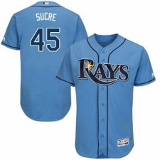 Men's Majestic Tampa Bay Rays #45 Jesus Sucre Columbia Alternate Flex Base Authentic Collection MLB Jersey