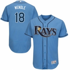 Men's Majestic Tampa Bay Rays #18 Joey Wendle Columbia Alternate Flex Base Authentic Collection MLB Jersey
