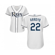 Women's Tampa Bay Rays #22 Christian Arroyo Replica White Home Cool Base Baseball Jersey