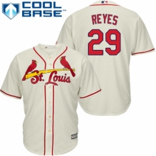 Men's Majestic St. Louis Cardinals #29 lex Reyes Replica Cream Alternate Cool Base MLB Jersey