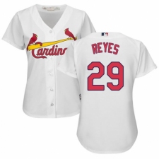 Women's Majestic St. Louis Cardinals #29 lex Reyes Replica White Home Cool Base MLB Jersey