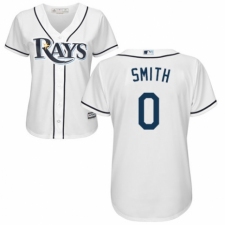 Women's Majestic Tampa Bay Rays #0 Mallex Smith Authentic White Home Cool Base MLB Jersey